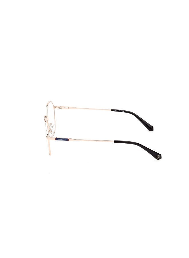 غانت نظارة طبية بشكل جيومتريك للرجال بأذرع معدنية GA3256  مقاس 53 - روزجولد لامع - Image 2